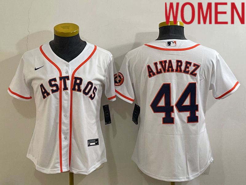 Women Houston Astros #44 Alvarez White Game Nike 2022 MLB Jerseys